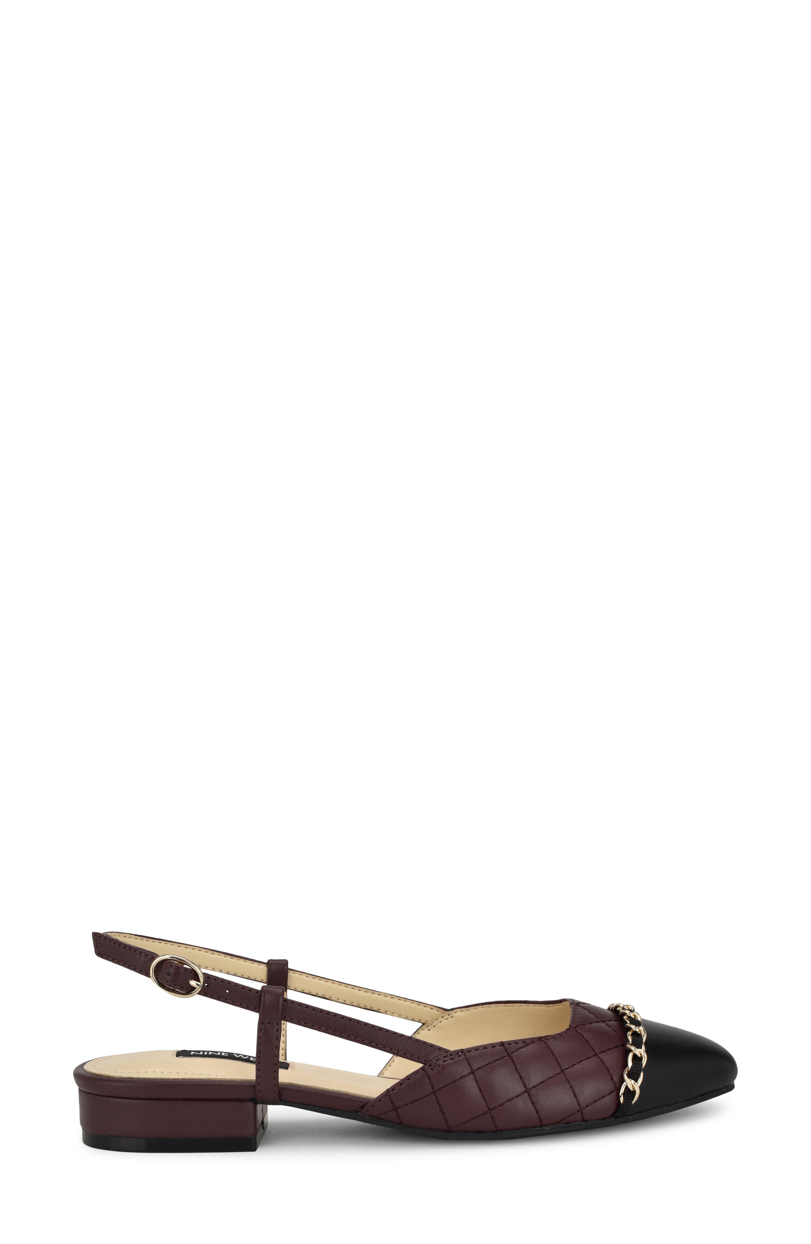 Charme Slingback Cap Toe Pump, Alternate, color, DARK RED