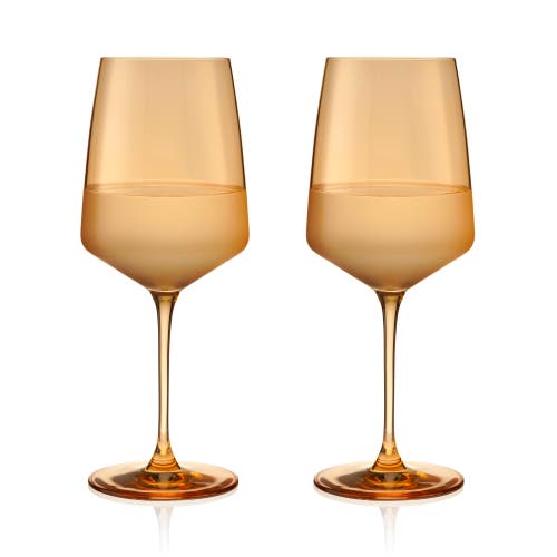 Viski Reserve Nouveau Crystal Wine Glasses Set Of 2