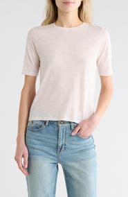 Vince Essential Elbow Length Sleeve Pima Cotton T-Shirt