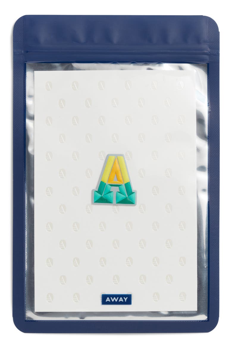 Prism Initial Leather Luggage Sticker, Alternate, color, A