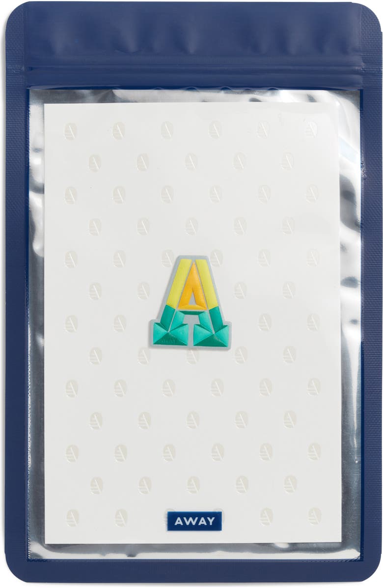 Away Prism Initial Leather Luggage Sticker, Alternate, color,