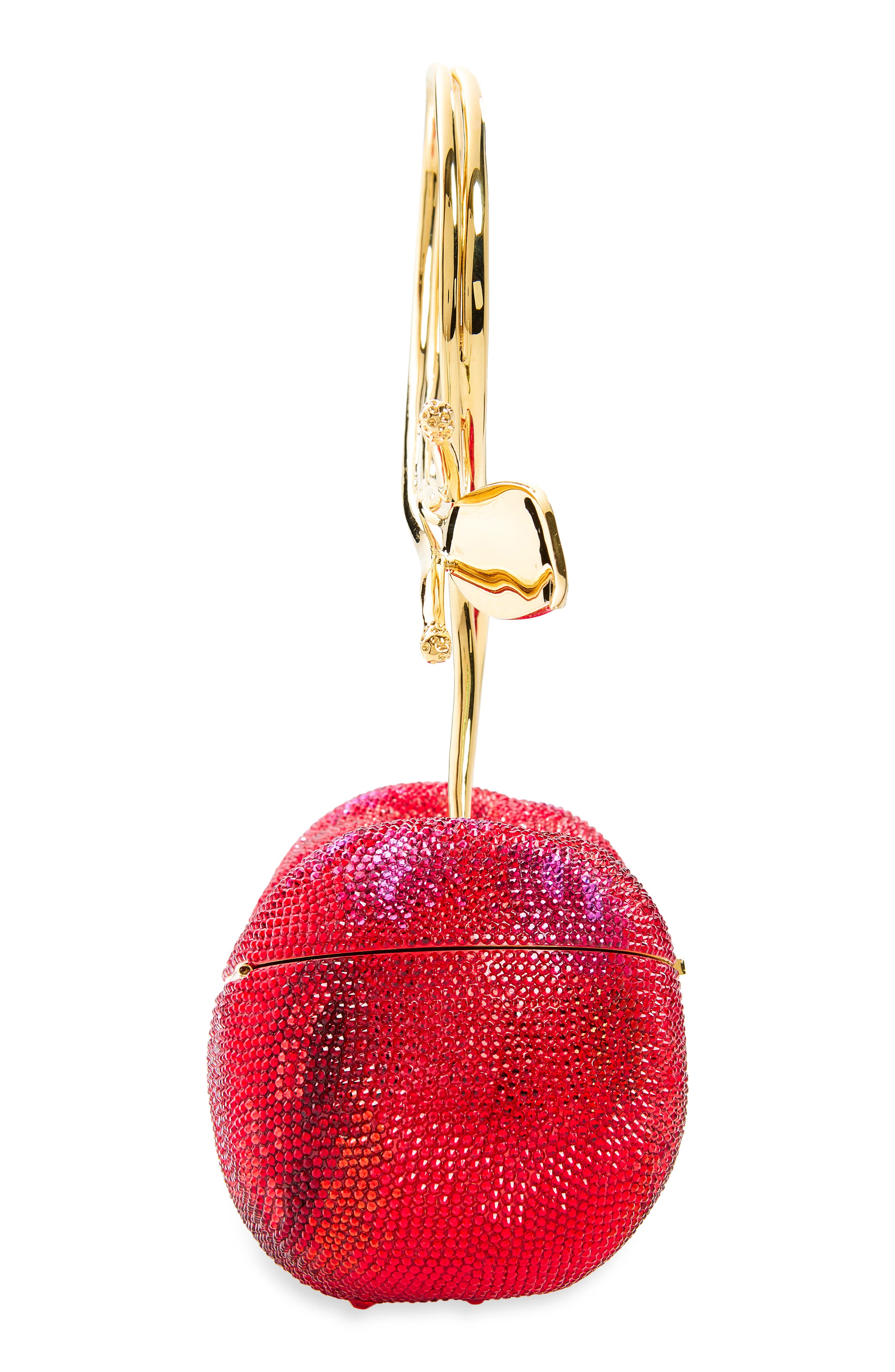Cherries Sweetheart Clutch, Alternate, color, CHAMPAGNE LIGHT SIAM MULTI