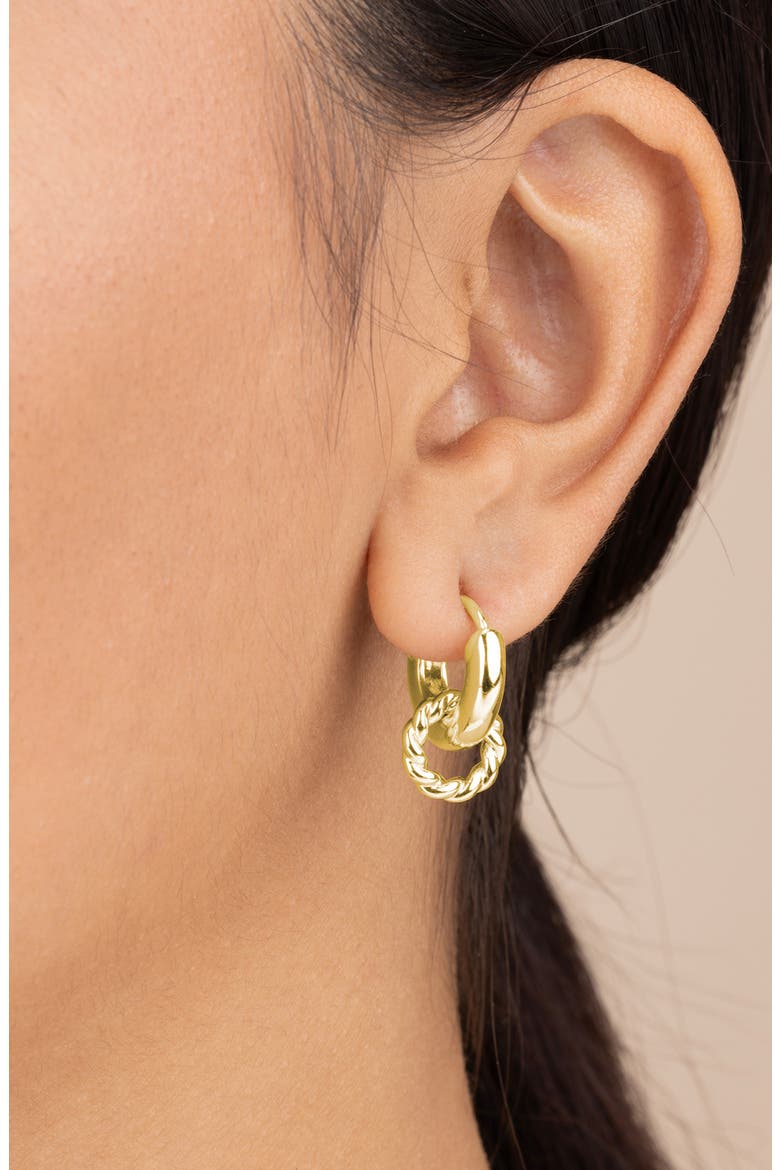 Braided Ring Hoop Earrings, Alternate, color, GOLD