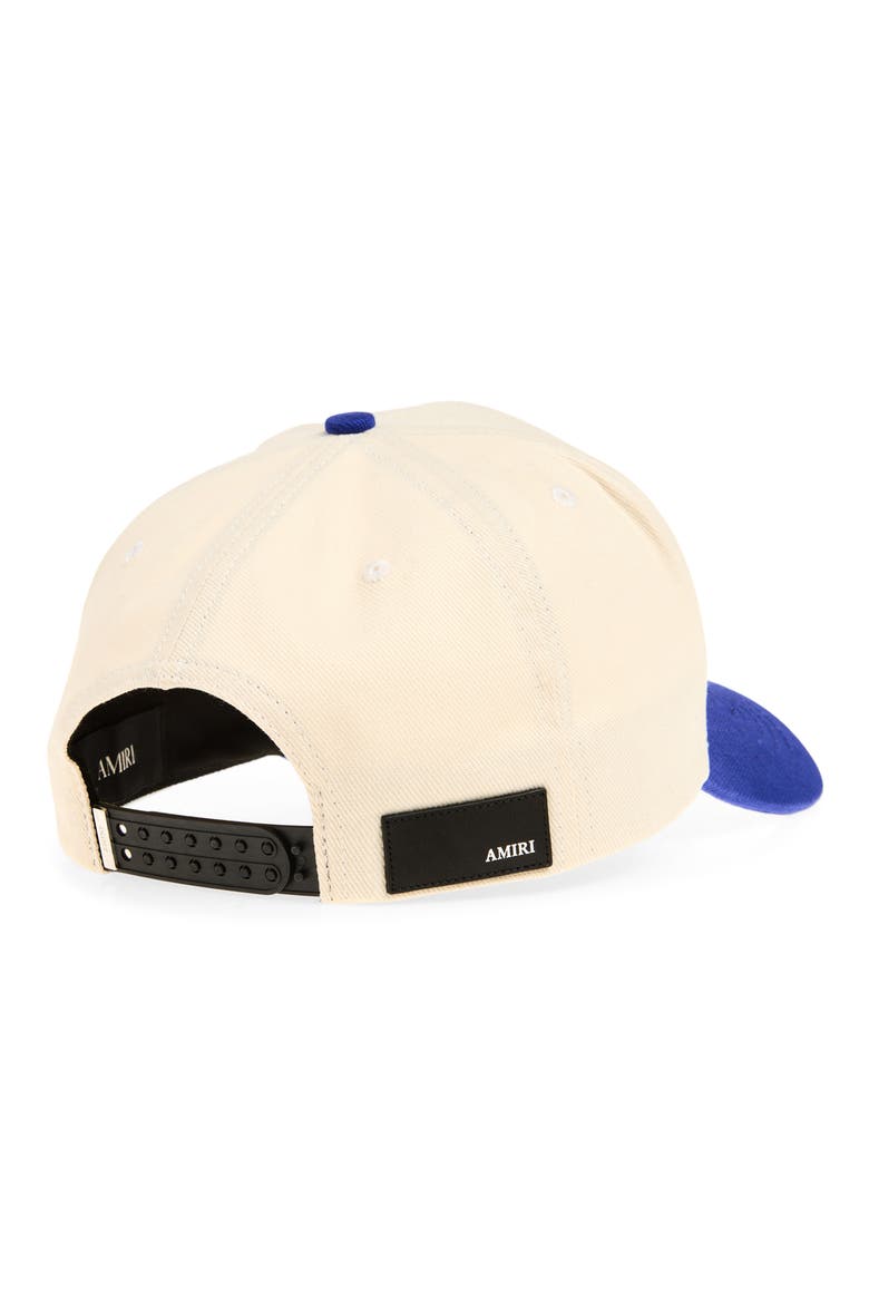 Embroidered Monogram Two Tone Canvas Snapback Baseball Cap, Alternate, color, SAPPHIRE