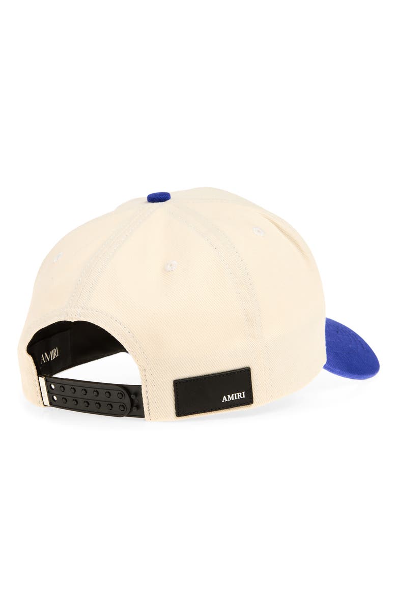 AMIRI Embroidered Monogram Two Tone Canvas Snapback Baseball Cap, Alternate, color, Sapphire