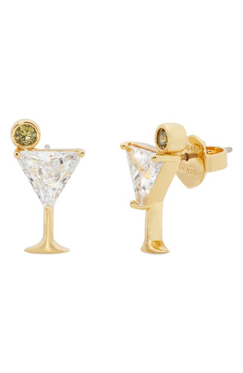 Kate Spade New York Shaken Or Stirred Martini Stud Earrings In Gold