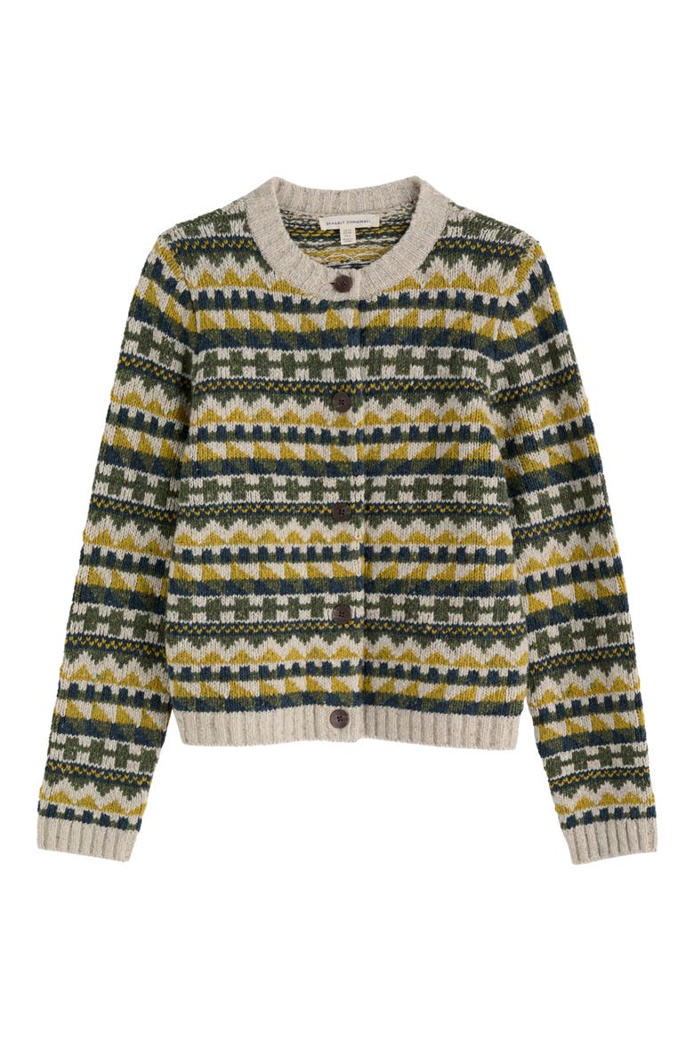 Daedon Pick Fair Isle Merino Wool Blend Cardigan, Alternate, color, ZIG ZAG GEO ALPINE G