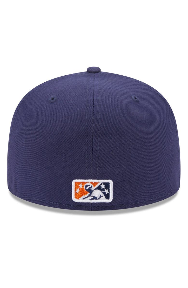 New Era Men's New Era Navy Montgomery Biscuits Authentic Collection Alternate Logo 59FIFTY Fitted Hat, Alternate, color, 