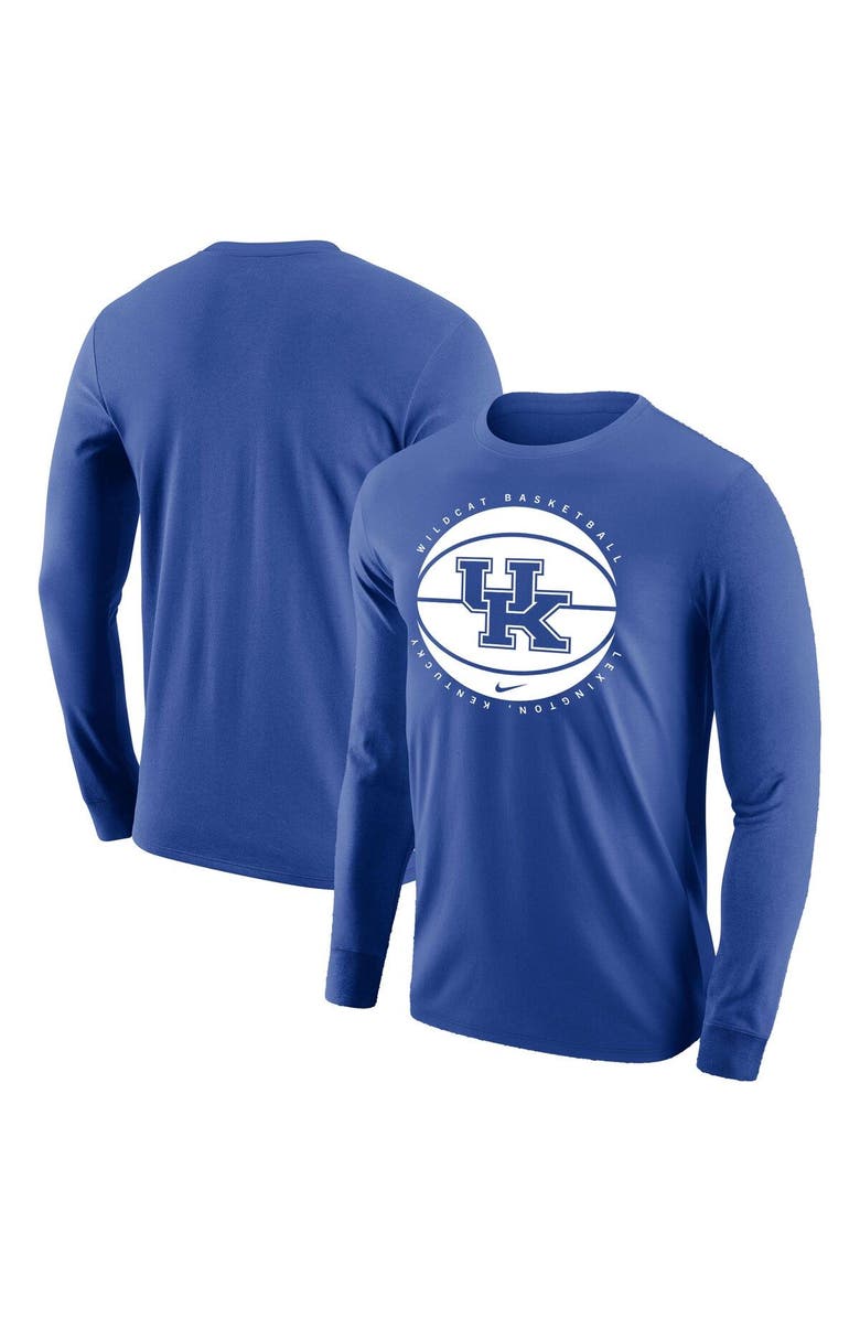 Nike Men's Nike Royal Kentucky Wildcats Basketball Long Sleeve T-Shirt, Main, color, 