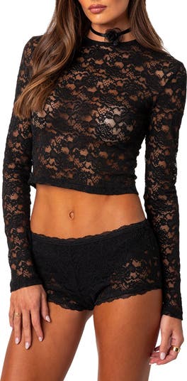 トップス framework ESTHE OVERSIZED SHEER LACE Oversized Sheer Lace Shirt • ESTHE