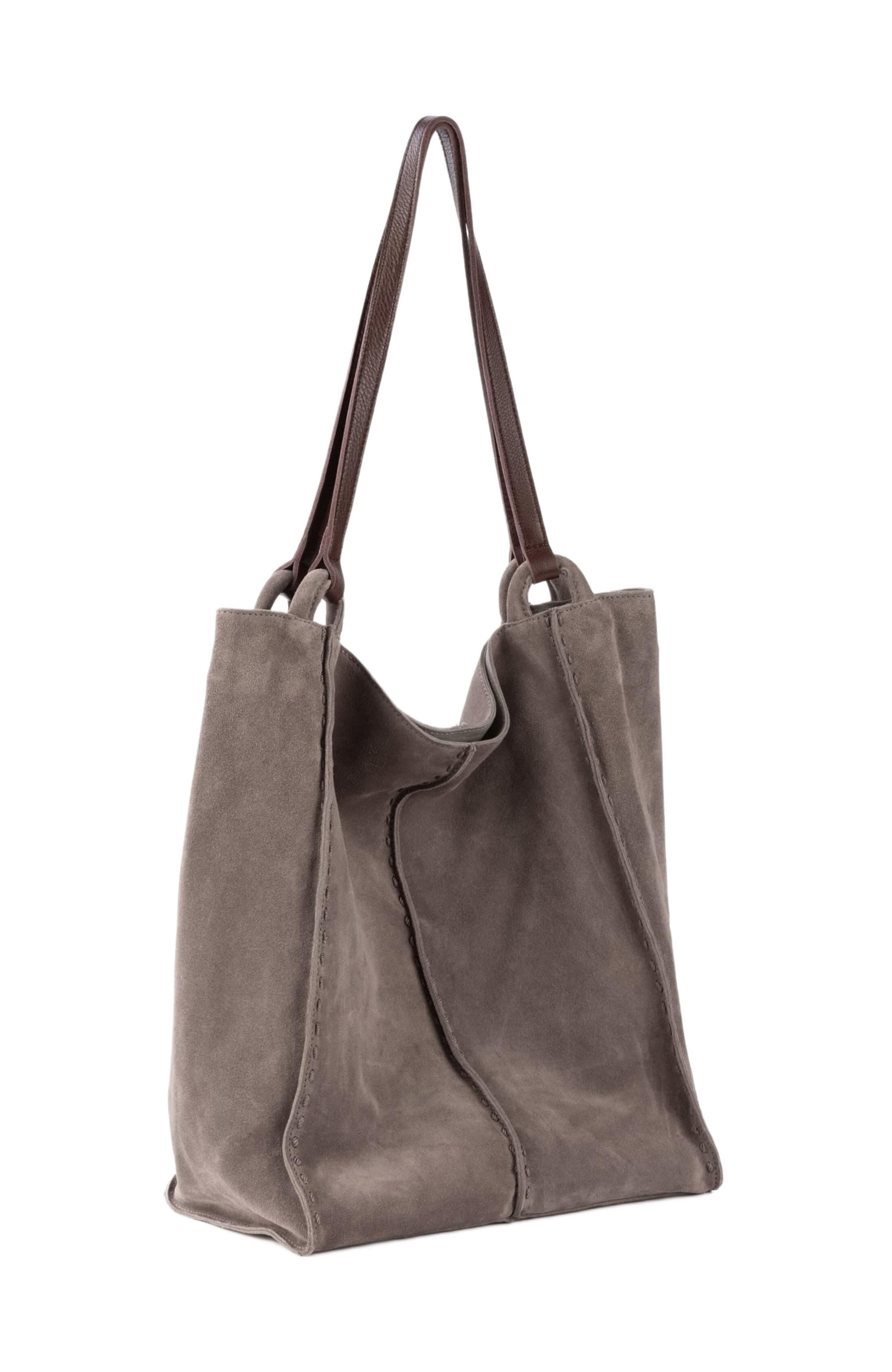 Los Feliz Tall Tote Bag, Alternate, color, Mushroom Suede