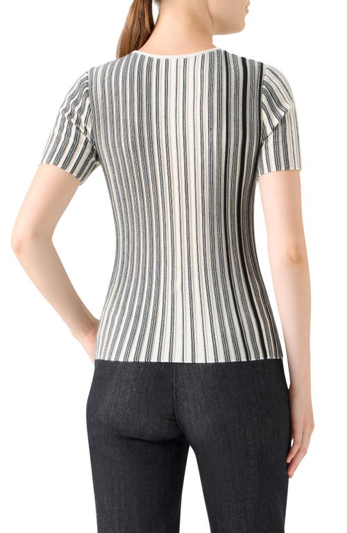 Akris Punto Stripe Virgin Wool Sweater In Multi
