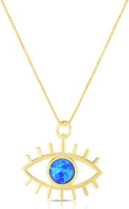 SPHERA MILANO Sphera Milano 14K Gold Plated Sterling Silver & CZ Evil Eye Necklace