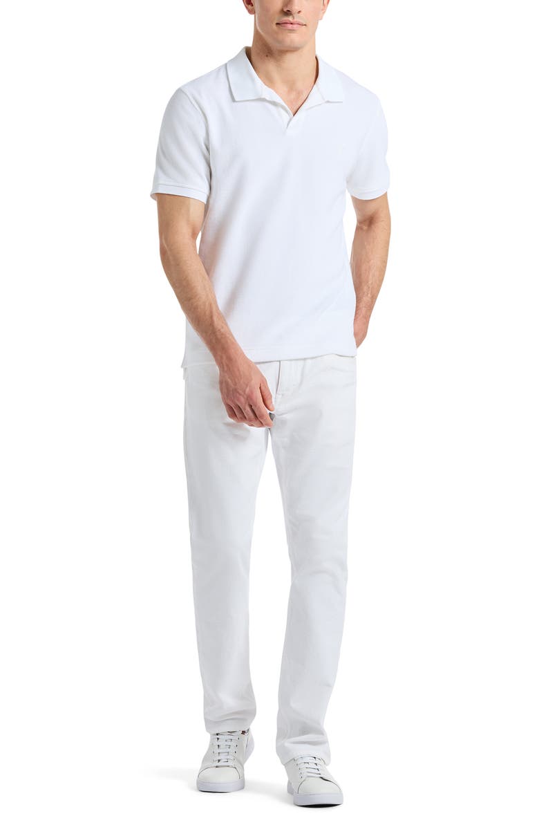Robert Graham Pelman Cotton Terry Johnny Collar Polo, Alternate, color, White