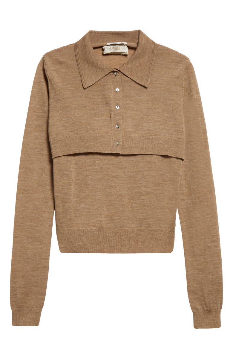 Sandy Liang Seek Layered Merino Wool Sweater, Alternate, color,