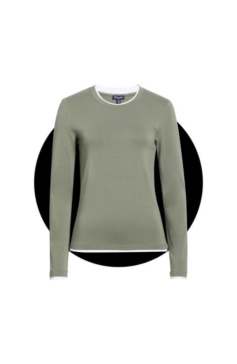 Double Layer Long Sleeve T-Shirt