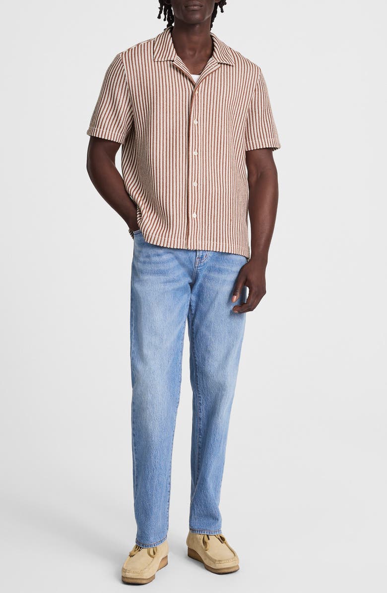 Madewell Textured Knit Camp Shirt, Alternate, color, 