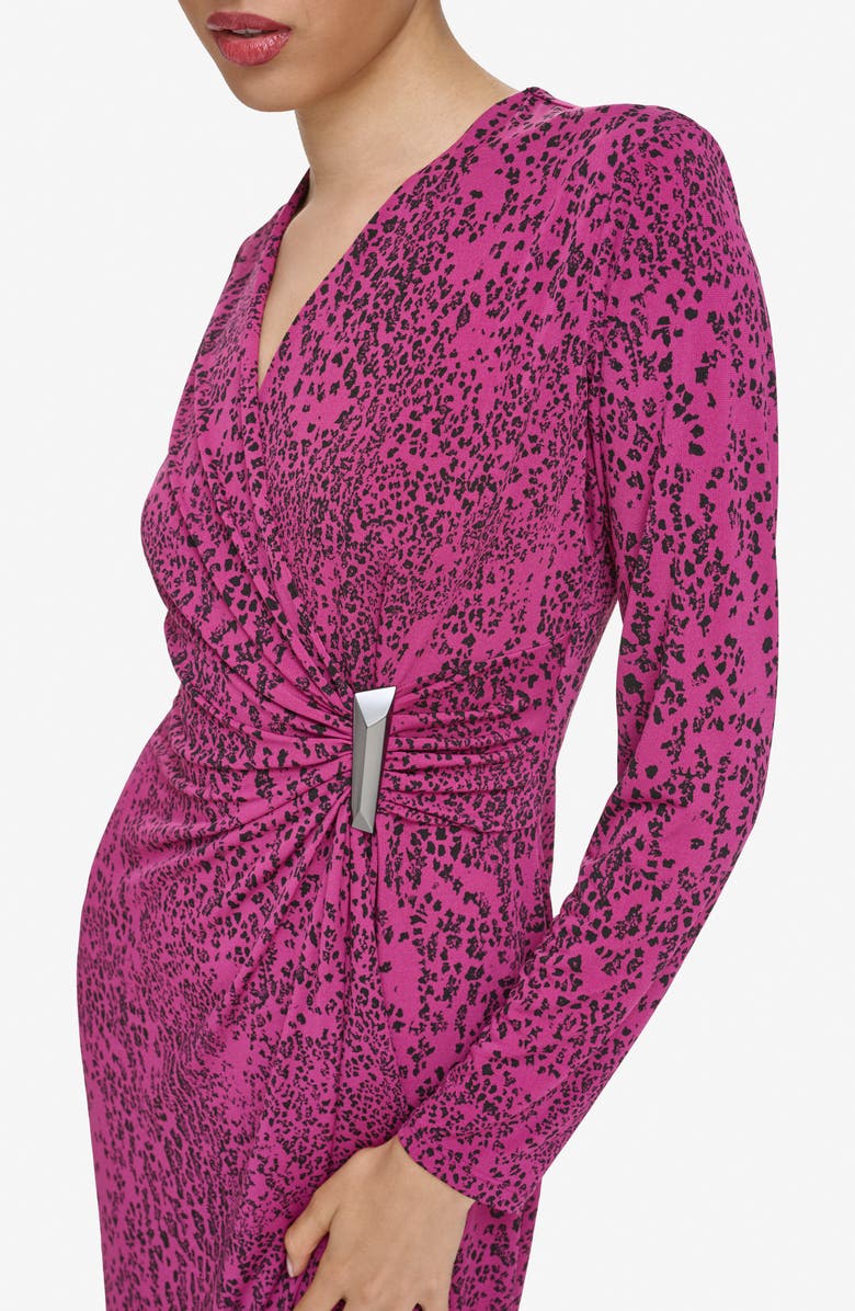 Calvin Klein Ruched Long Sleeve Dress, Alternate, color,