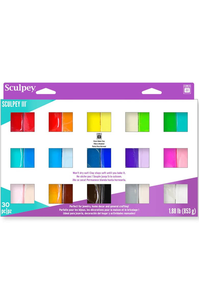 Polymer Clay Sampler Pack (30) 1oz, Main, color, Multicolored