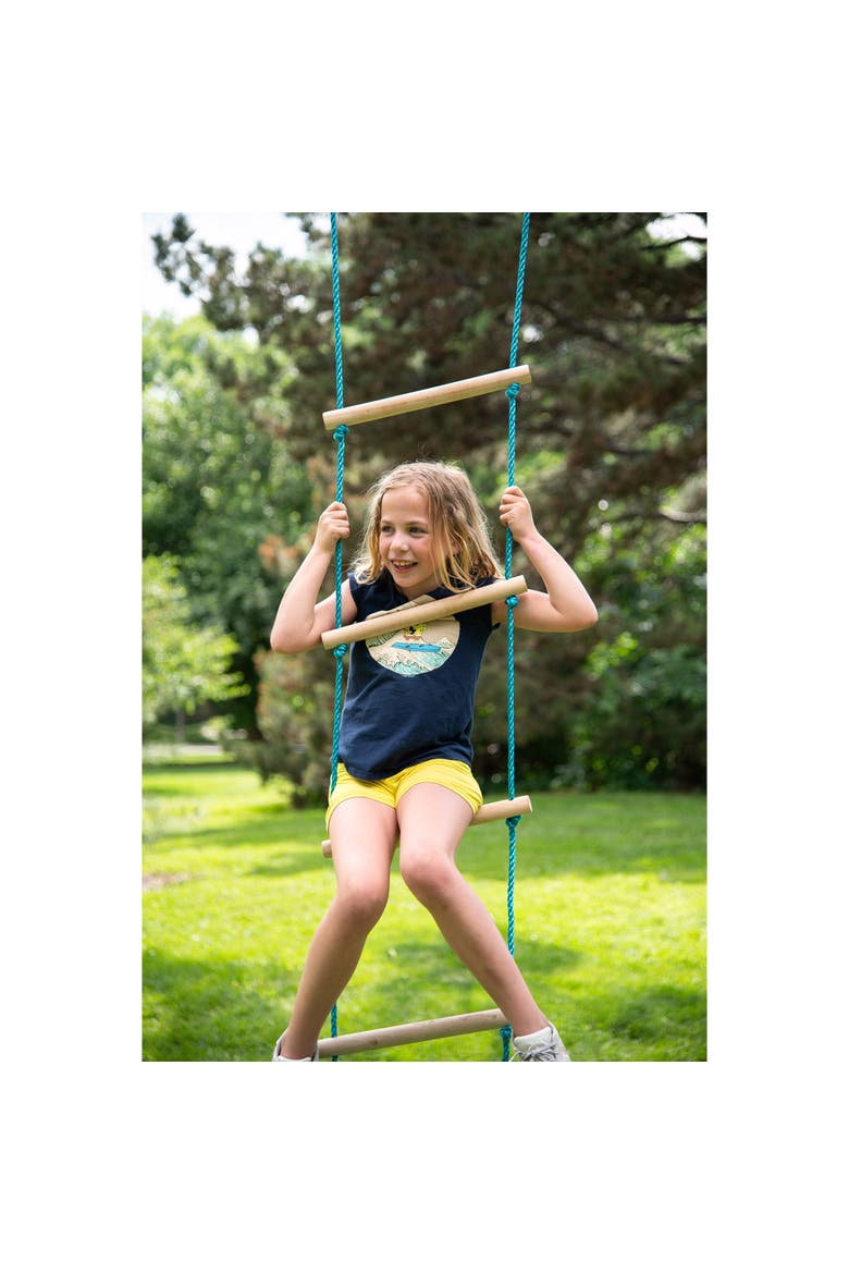 Climbing Rope Ladder 7Ft, Alternate, color, Multicolored