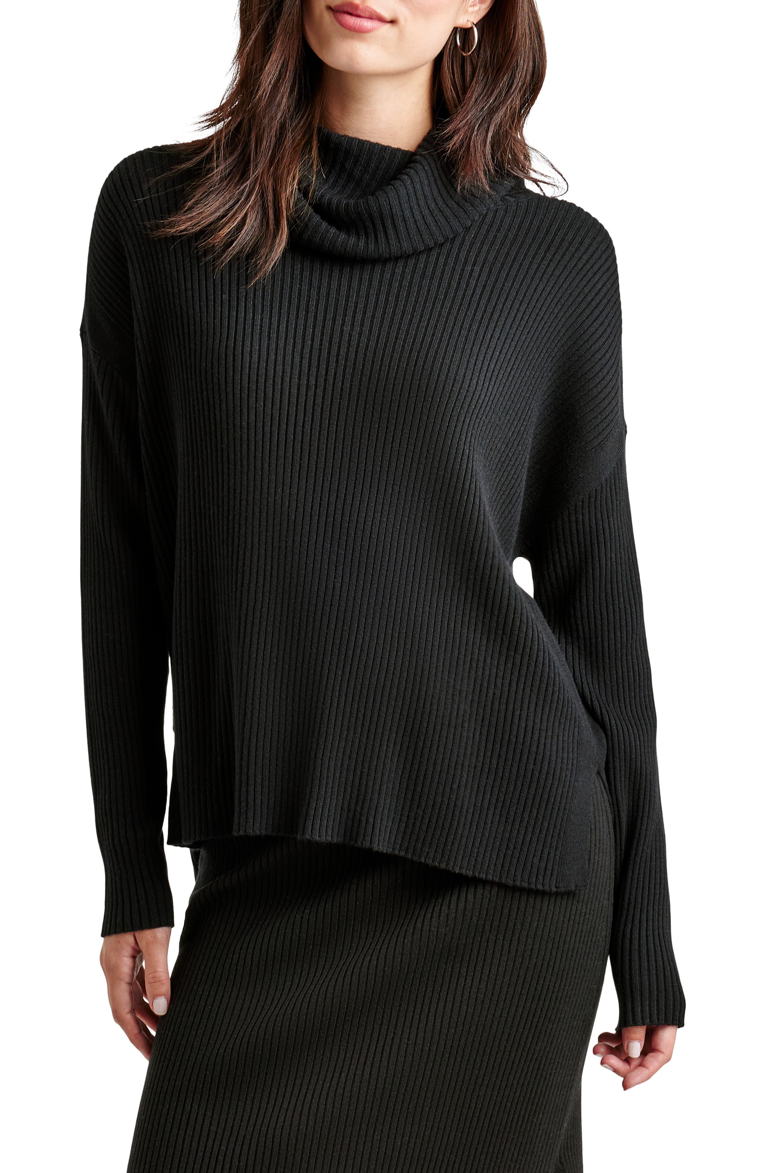 Splendid Georgie Cowl Neck Rib Sweater
