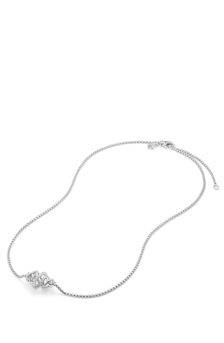 David Yurman Crossover Single Station Necklace with Diamonds, Alternate, color,