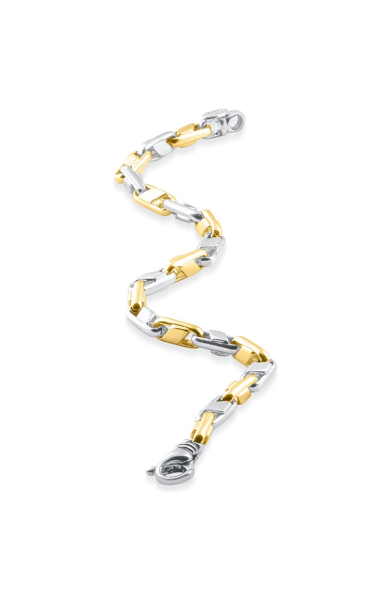 Bliss Diamond Mens Solid 14k Gold 22 grams Designed Link 5mm Heavy Masculine Bracelet 8", Alternate, color,
