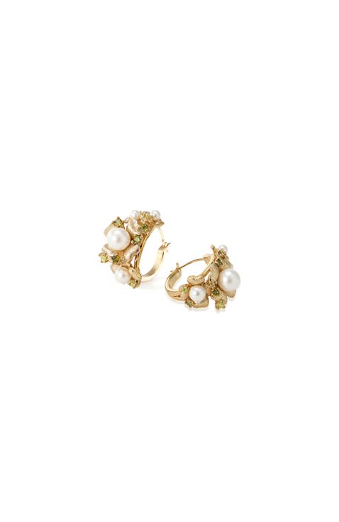 Garden Blossom Hoop Earrings