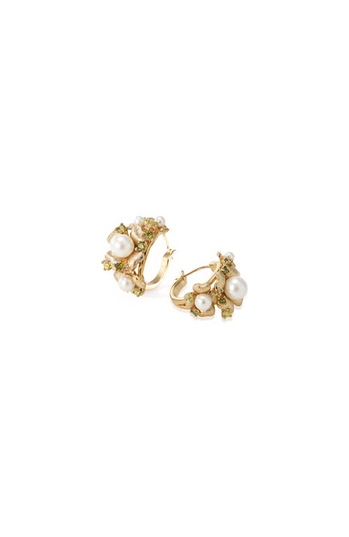 Rc Retro Chic Garden Blossom Hoop Earrings In Gold