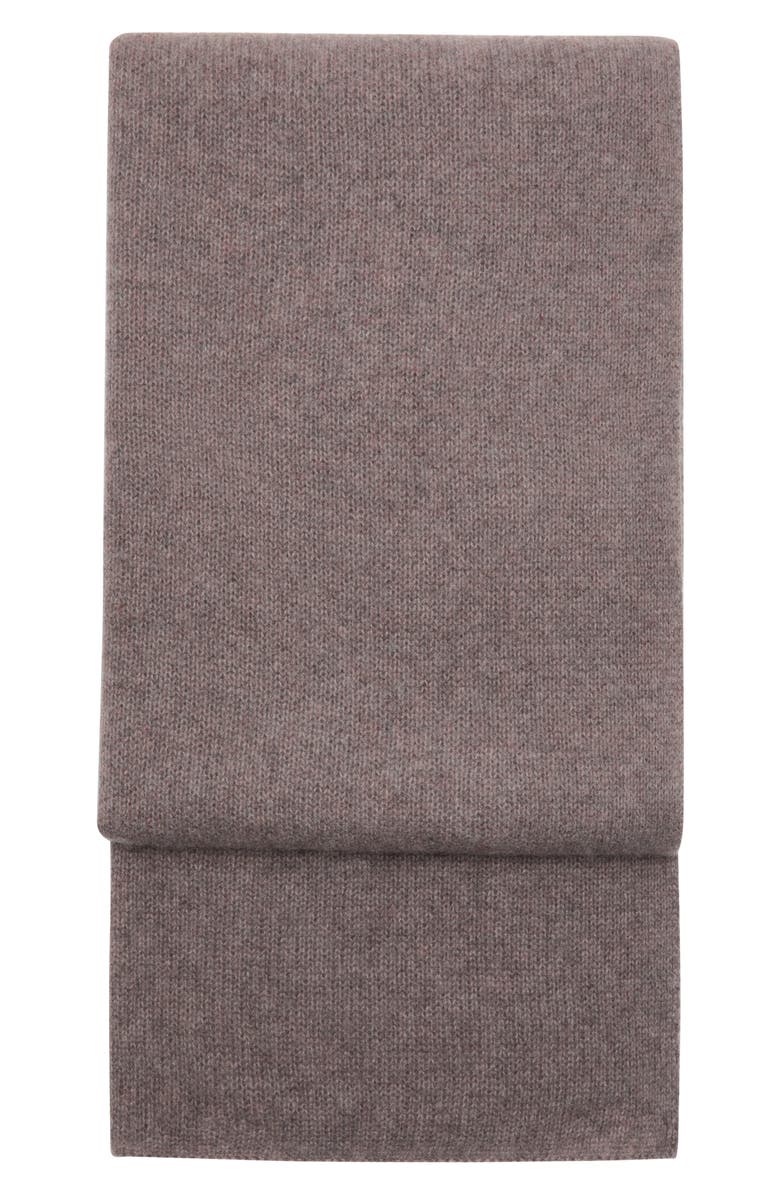 MANGO Selection Cashmere Scarf, Main, color, Medium Brown Heather