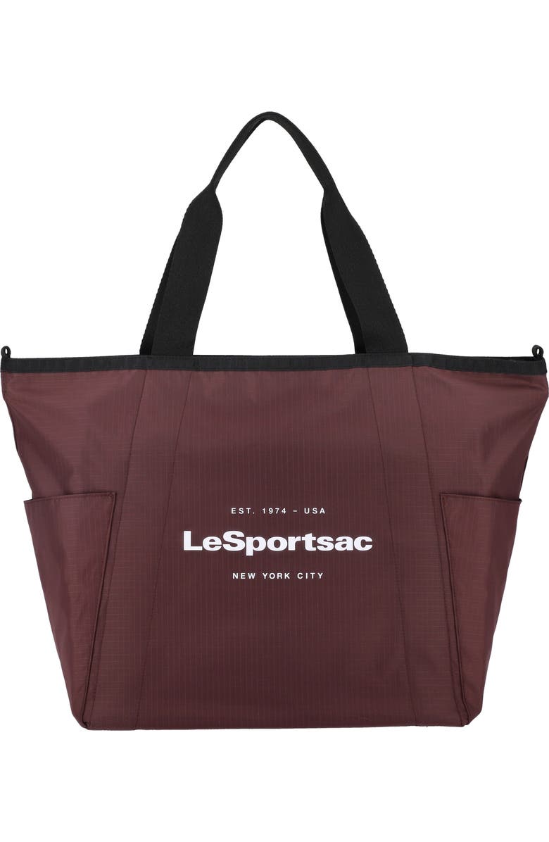 LeSportsac Large Reversible Pocket Tote Bag, Main, color, 2 Way Deep Cherry