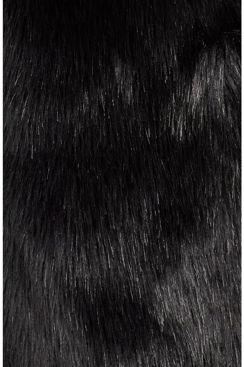 Faux Fur Vest, Alternate, color, BLACK