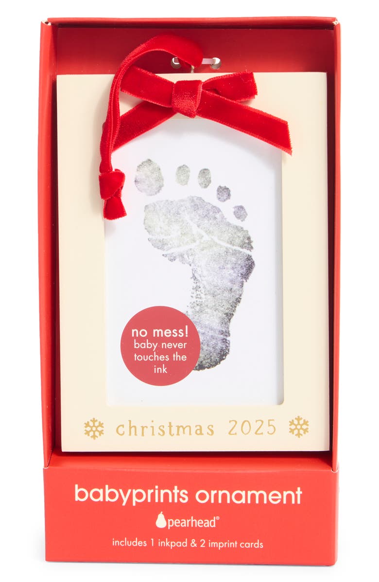 Pearhead Baby 2025 Footprint Ornament, Alternate, color,