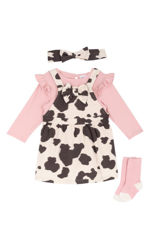 Twill Jumper, Bodysuit, Headband & Socks Set