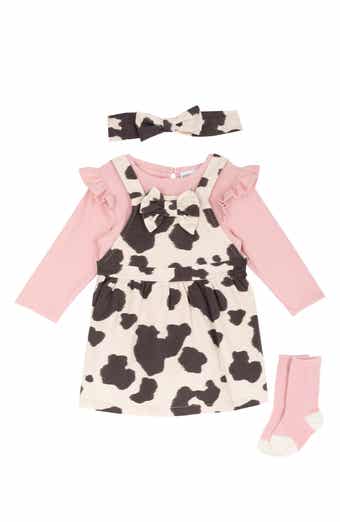 Twill Jumper, Bodysuit, Headband & Socks Set