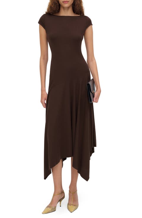 Danica Handkerchief Hem Knit Dress