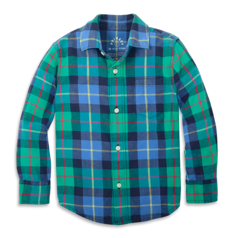 Kids Long Sleeve Flannel Button Down In Plaid (toddler, Little Kid, Big Kid)