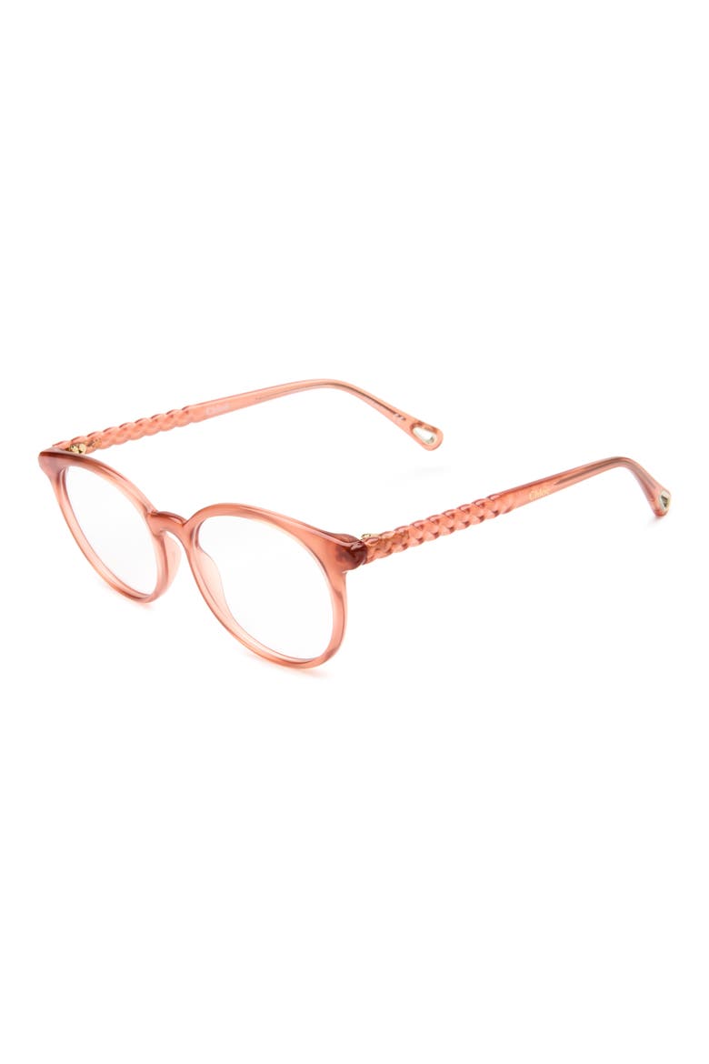 52mm Round Optical Frames, Main, color, YELLOW YELLOW TRANSPARENT