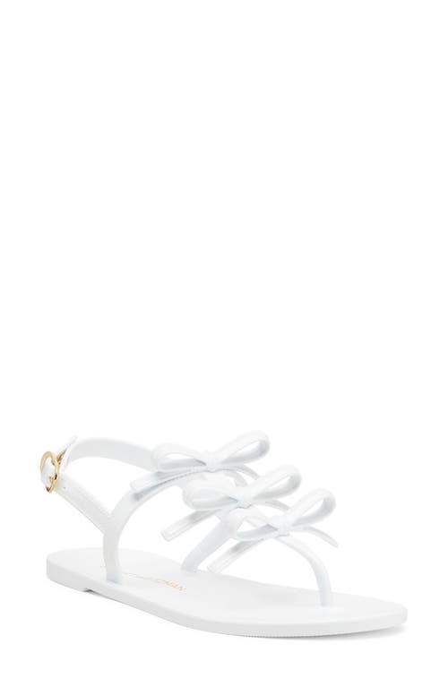 Stuart Weitzman Women's Felicity Bow Sandals In White