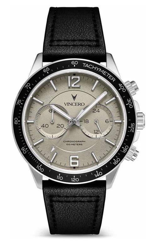 Vincero The Apex Chronograph Leather Strap Watch, 42mm In Dune