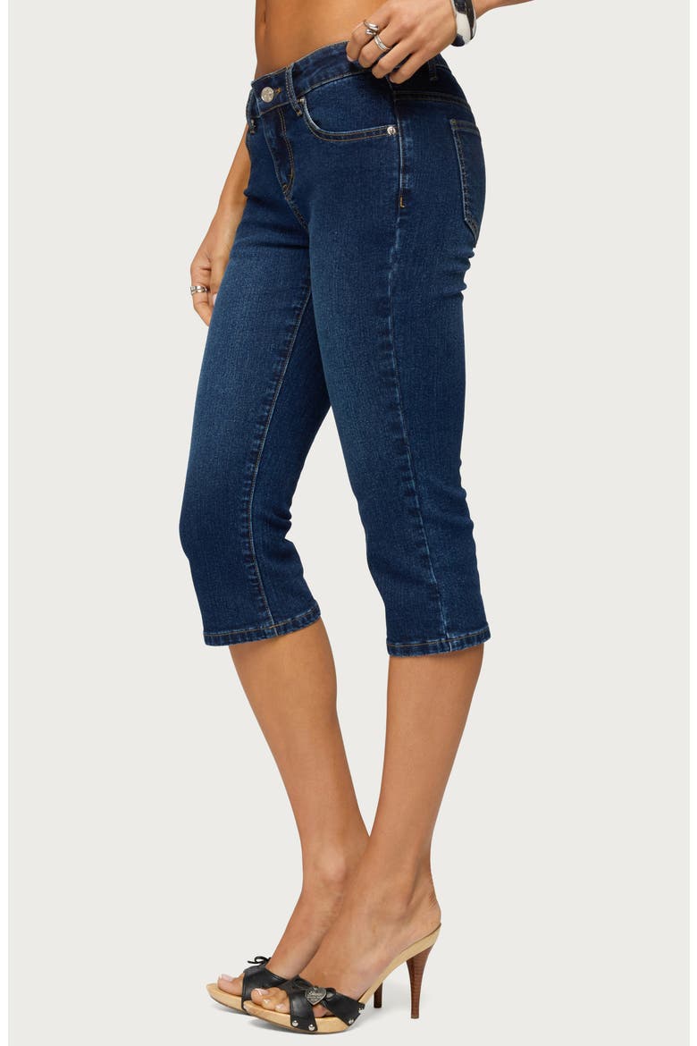 Fifer Low Rise Capri Jeans, Alternate, color, DARK-BLUE-WASHED