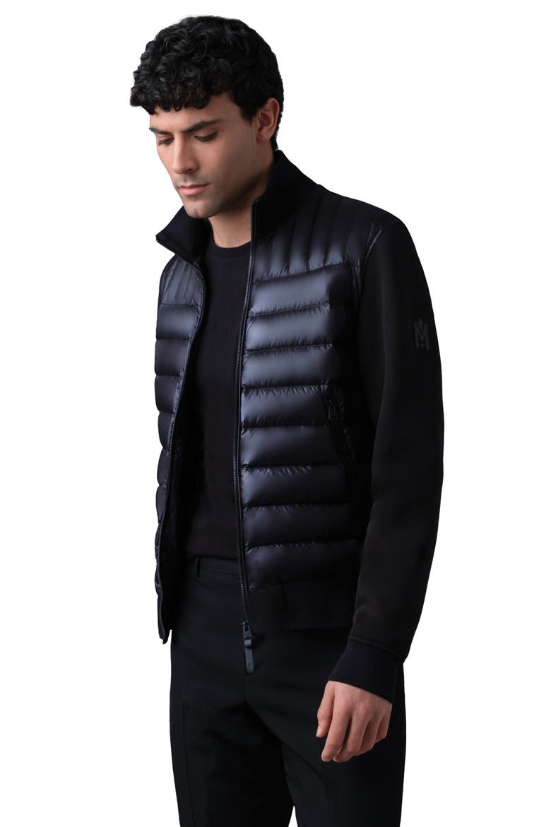 Collin-R Quilted Down Puffer Jacket, Alternate, color, BLACK