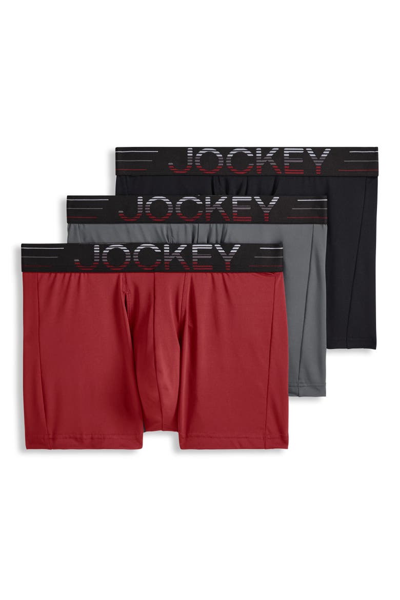 Mens EverActive Zero Chafe 4" Microfiber Trunk - 3 Pack, Main, color, Iron Apple