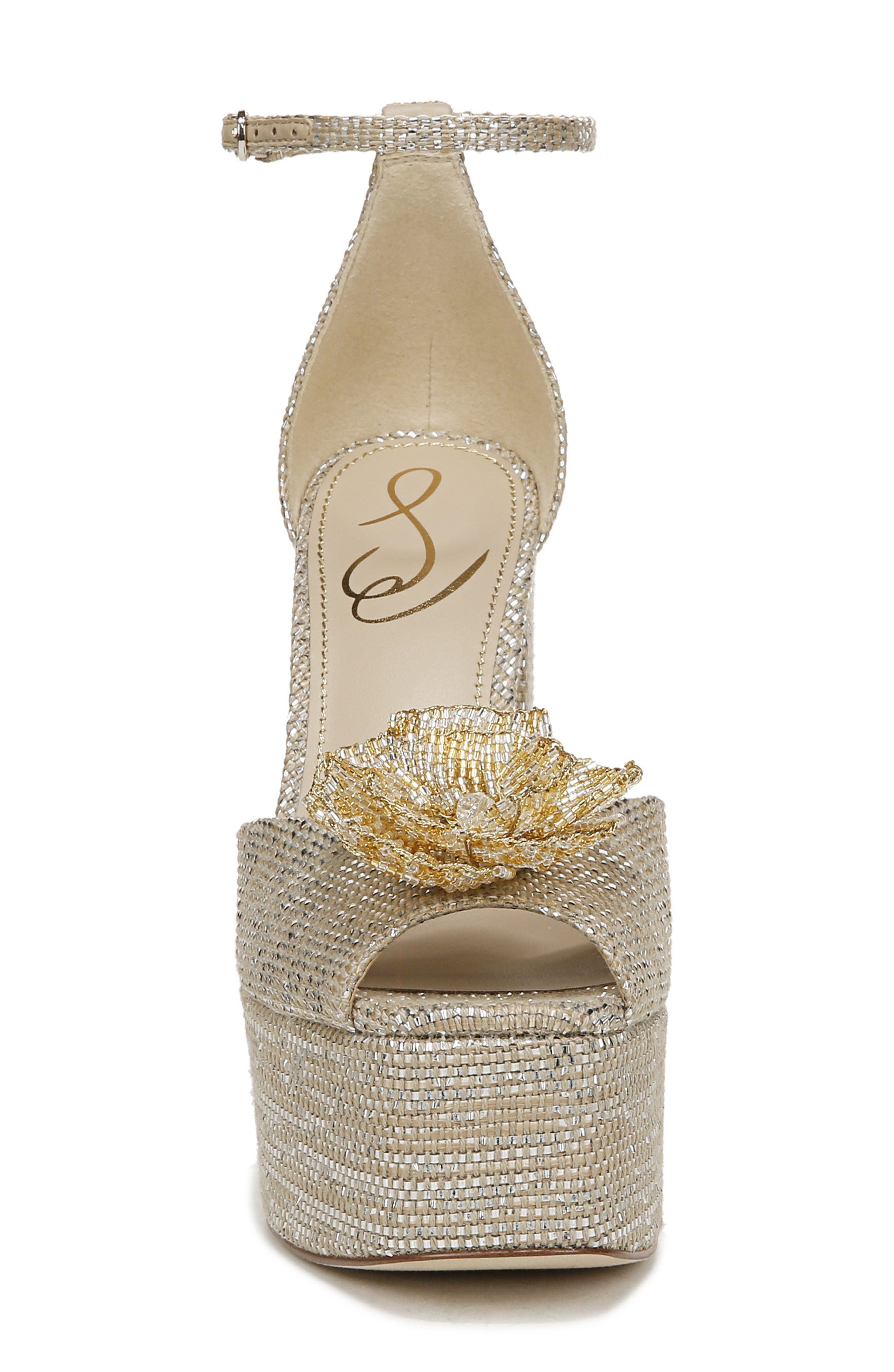 Sam Edelman Kori Flora Ankle Strap Platform Sandal, Alternate, color, 