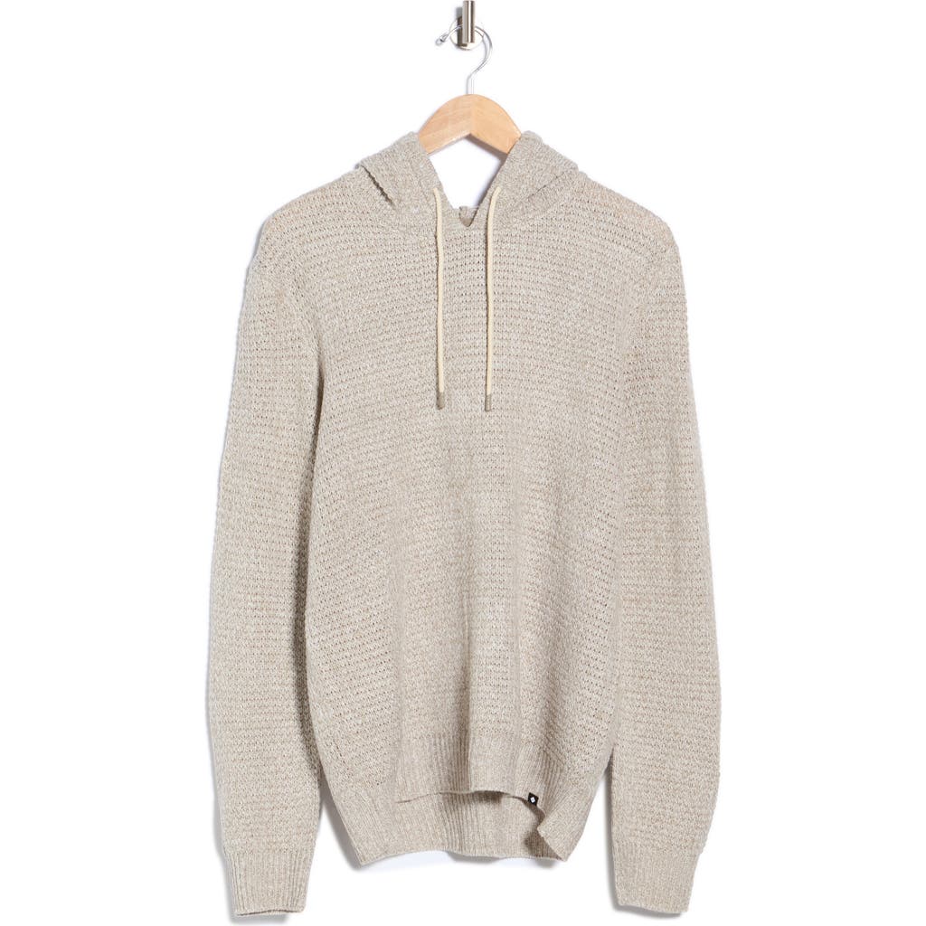 Union Milo Marled Thermal Stitch Hooded Sweater In Gray