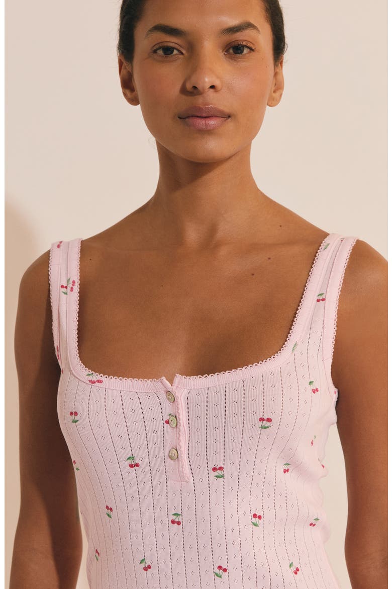 Katell Pointelle Cotton Nightgown, Alternate, color, IMP FOND ROSE