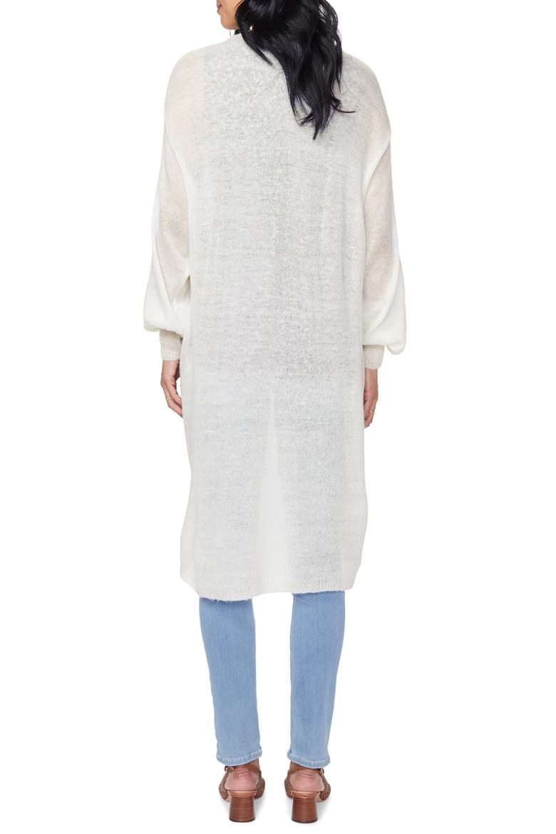 Featherweight Long Cardigan, Alternate, color, VANILLA