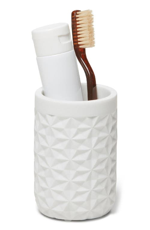 Roselli Trading Company 3d Diamond Texture Tumbler In White