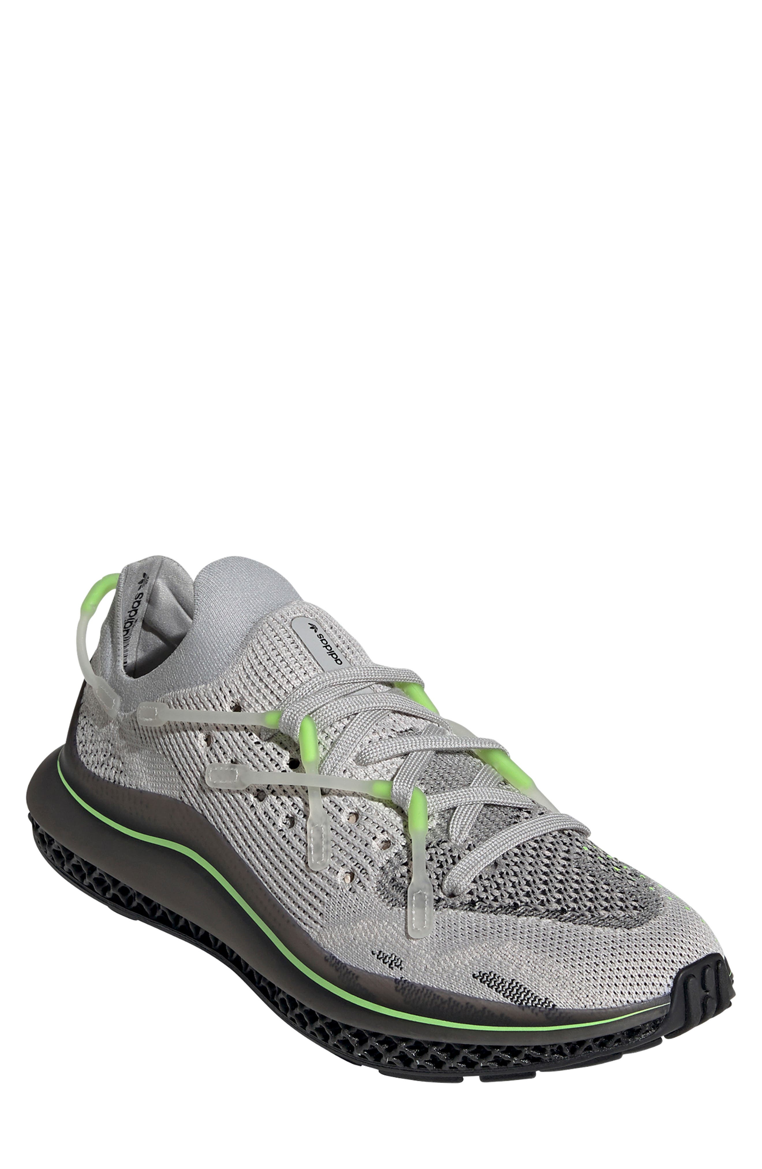 adidas 4D Fusio Sneaker, Main, color, Grey One/ Black/ Signal Green