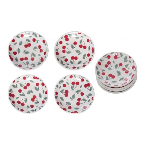 Dolomite Cherry Dip Bowl Set of 4 Multicolored for Spring Serving and Entertaining